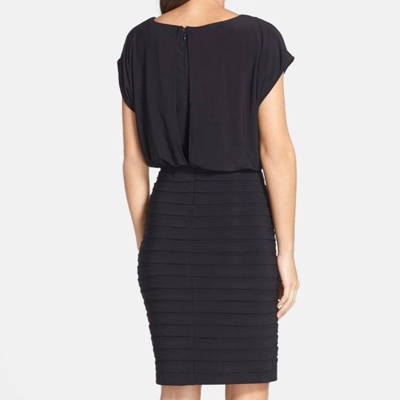 Adrianna Papell Banded Black Dress - Picture 4 of 9